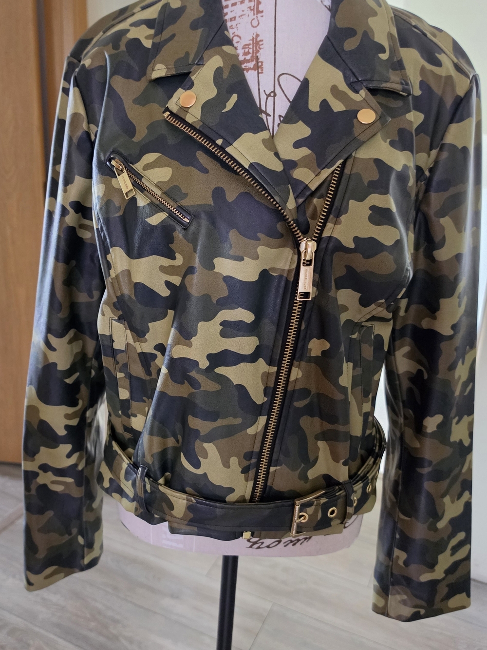 Camouflage Moto Jacket - Olive Camo